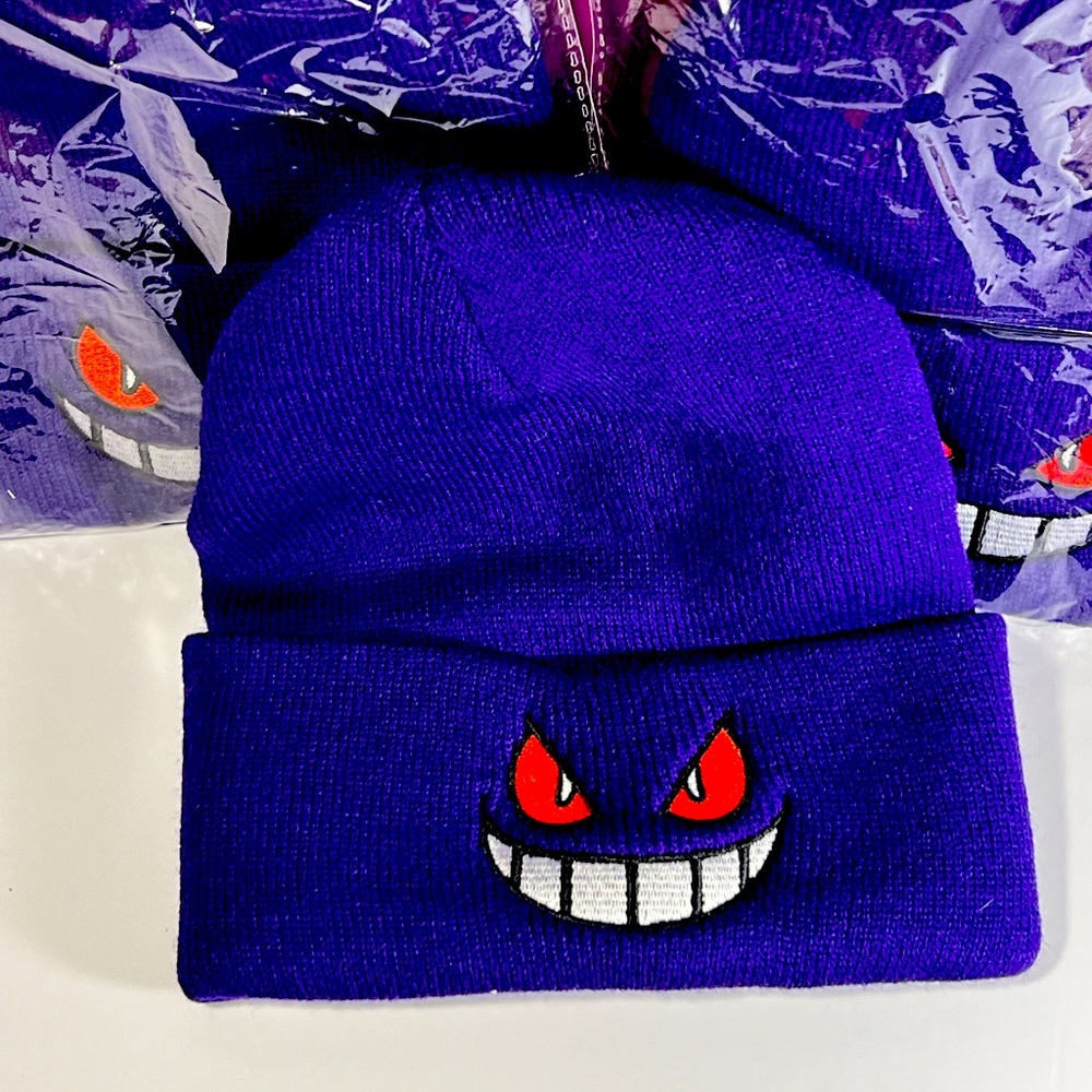 Pokémon Themed Novelty Anime Winter Beanie - Purple / Gengar